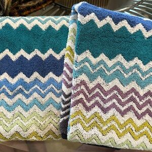 Missoni Zigzag Bath Towels - Blue, Green, Purple